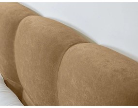 Letto matrimoniale imbottito beige rete inclusa 160x200 cm Kumo - Bobochic Paris