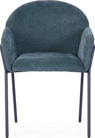 Set di sedie da pranzo blu in imbottito 2 pz Aslin – MOME