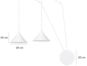 Piantana a Sospensione ABRAMO 2 WHITE o Black