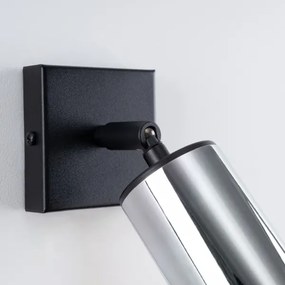 Sollux SL.1366 - Faretto da parete WINX 1xGU10/10W/230V nero/cromo