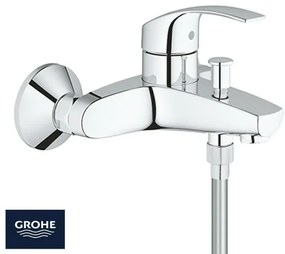 Miscelatore vasca doccia cromo Grohe Eurosmart completo di doccetta