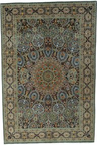 Tabriz Tappeto 210 x 310 Blu (Iran) Annodato A Mano