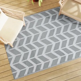 Tappeto Da Esterni Arakıl Grigio 140x200 Cm İn Pp /