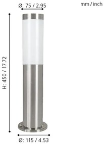EGLO 81751 - Lampada da esterno HELSINKI 1xE27/15W/230V IP65