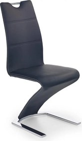 Sedia K188 in ecopelle nera