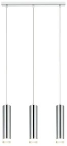 Lampadario a sospensione con filo ARMIN 3xGU10/10W/230V cromo lucido