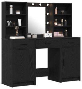 Set da toeletta 3 pezzi  in legno ingengerizzato nero