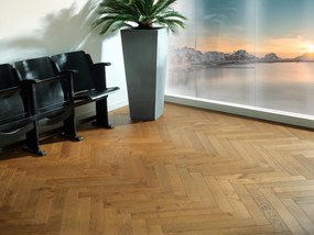 Parquet massello 1S in rovere naturale spazzolato natura sp. 14/14 mm 1.51 m²