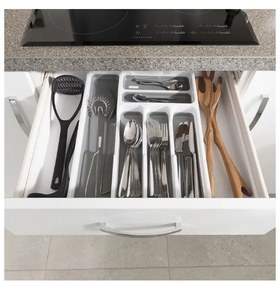 Credenza in plastica grigia e bianca per cassetto 58,5 x 41,5 cm - Addis