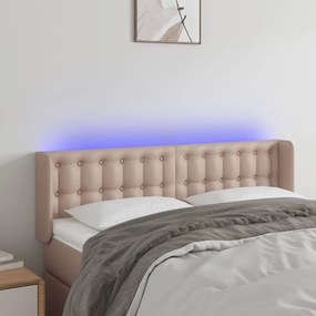 Testiera Cappuccino A Led 147x16x78/88 Cm İn Similpelle /