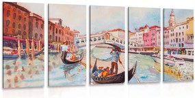 Quadri 5 pezzi – Gondola veneziana