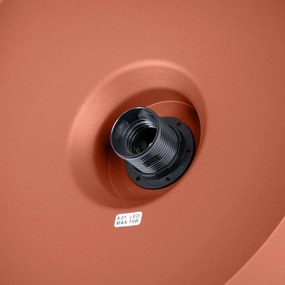 Lampadario arancione con paralume in metallo Vito – Sollux