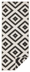 Tappeto da esterno nero e crema , 80 x 250 cm Malta - NORTHRUGS