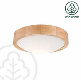 Plafoniera OAK SLIM 1xE27/60W/230V rovere Ø 27 cm
