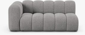 Modulo Lupine 3 posti con bracciolo in tessuto chenille – L175 cm