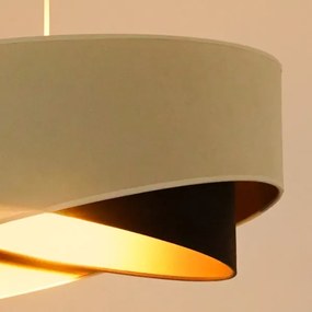 Brilagi - Lampadario LED a sospensione con filo LYRA 1xE27/15W/230V color crema/nero/oro