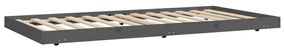 Giroletto grigio 90x200 cm in legno massello di pino