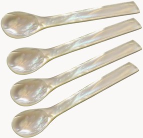 Cucchiaini quadrati in madreperla fatto a mano, set da 4