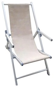 sdraio mare prendisole pieghevole in alluminio e textilene cm 98 x 67,5 x 106 h