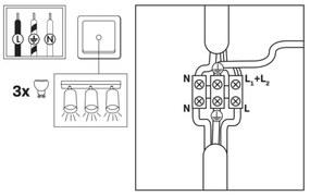 Faretto da bagno LED RGBW dimmerabile TURYN 3xGU10/6,5W/230V IP44 bianco