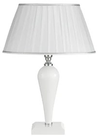 Lampada da tavolo RAVEL 32x46 cm in vetro lavorato a mano Bianco