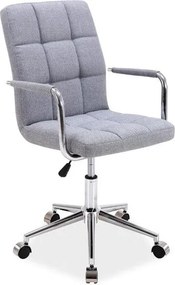 Sedia da scrivania Q-022 imbottita grigia - H87 cm