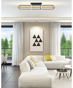 Plafoniera LED Avenue nero IP20 bianco naturale NOVECENTO
