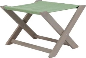 Sgabello da pesca pieghevole in legno e tela verde MICOS