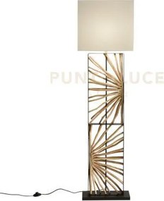 Piantana ethereal 40x20x134cm in metallo e legno con paralume 1 luc...