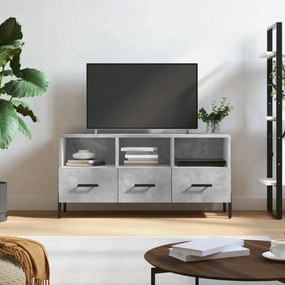 Mobile Porta TV Grigio Cemento 102x36x50 cm Legno Multistrato