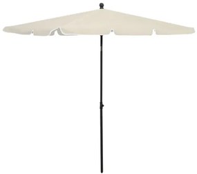 Ombrellone da Giardino con Palo 210x140 cm Sabbia