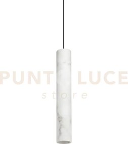 Look round sospensione 1 luce attacco gu10 d.6x40cm alabastro