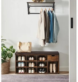 Scarpiera VOREN marrone/nero