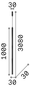 Sospensione Round Moderna Ultrathin Metallo Nero Led 11,5W 3000K D100