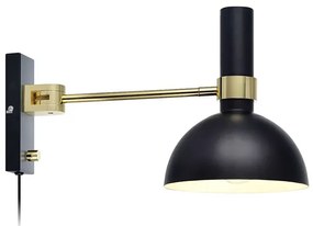 Larry Applique da Parete Black/Brushed Brass - Markslöjd