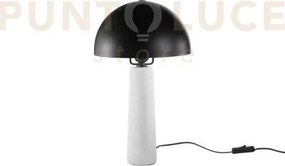 Lume vitruvo in metallo nero e cemento grigio misura totale d25xh44cm