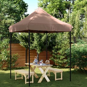 Tenda Da Festa Pieghevole Pop-up Marrone 200x200x306 Cm /