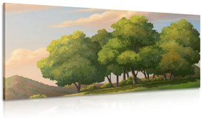 Stampa su tela – Tramonto sulla campagna