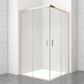 Lato per box doccia angolare scorrevole Jazz dritto dx H 200 x L 70 cm, sp 6 mm oro rosa vetro senza finitura / trasparente