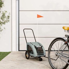 Rimorchio Da Bici Per Animali Grigio Oxford E Ferro /