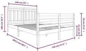 Giroletto Bianco in Legno Massello 140x200 cm