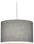 Lampada Sospensione Interno Rotonda 4W Hotel Tessuto Grigio Duoline GD Trio