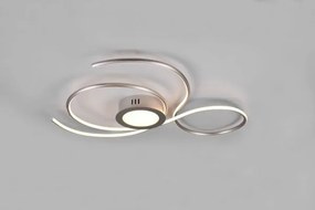 Plafoniera jive led con telecomando l.80cm acciaio satinato 623419207