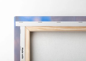 Quadro su tela – Fiori blu su sfondo vintage