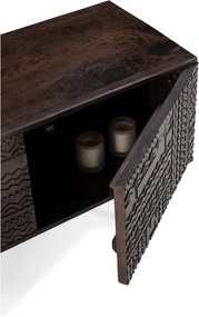 Mobile TV marrone scuro in mango massiccio 145x48x40 cm Kalai – MOME