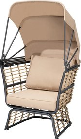 Poltrona da giardino in metallo beige Paros - Garden Pleasure