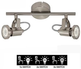 Briloner 2712-022 - Faretto LED dimmerabile SEMPLICE 2xGU10/5W/230V