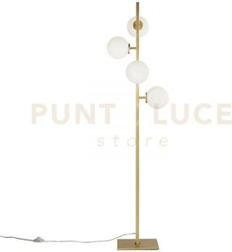Piantana enoire oro 4 luci attacco e14 25x37,5x149,8cm diffusori in...