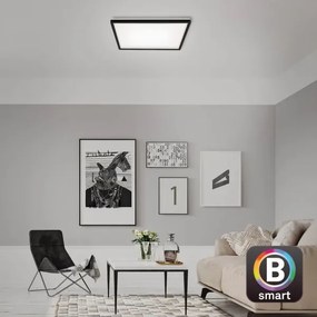 Briloner 7060-015 - Pannello LED dimmerabile SLIM 22W/230V 42x42 cm nero Wi-Fi Tuya + telecomando