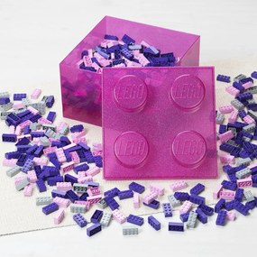 Scatola per bambini rosa in plastica 25x25x18 cm – LEGO®